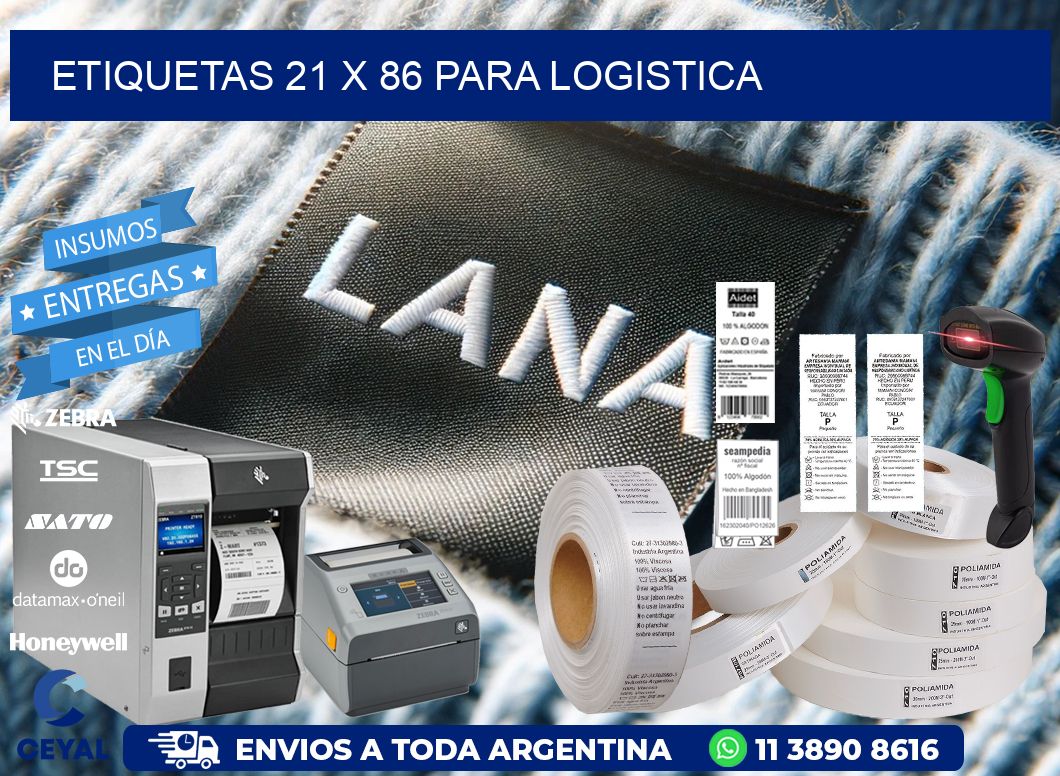 ETIQUETAS 21 x 86 PARA LOGISTICA