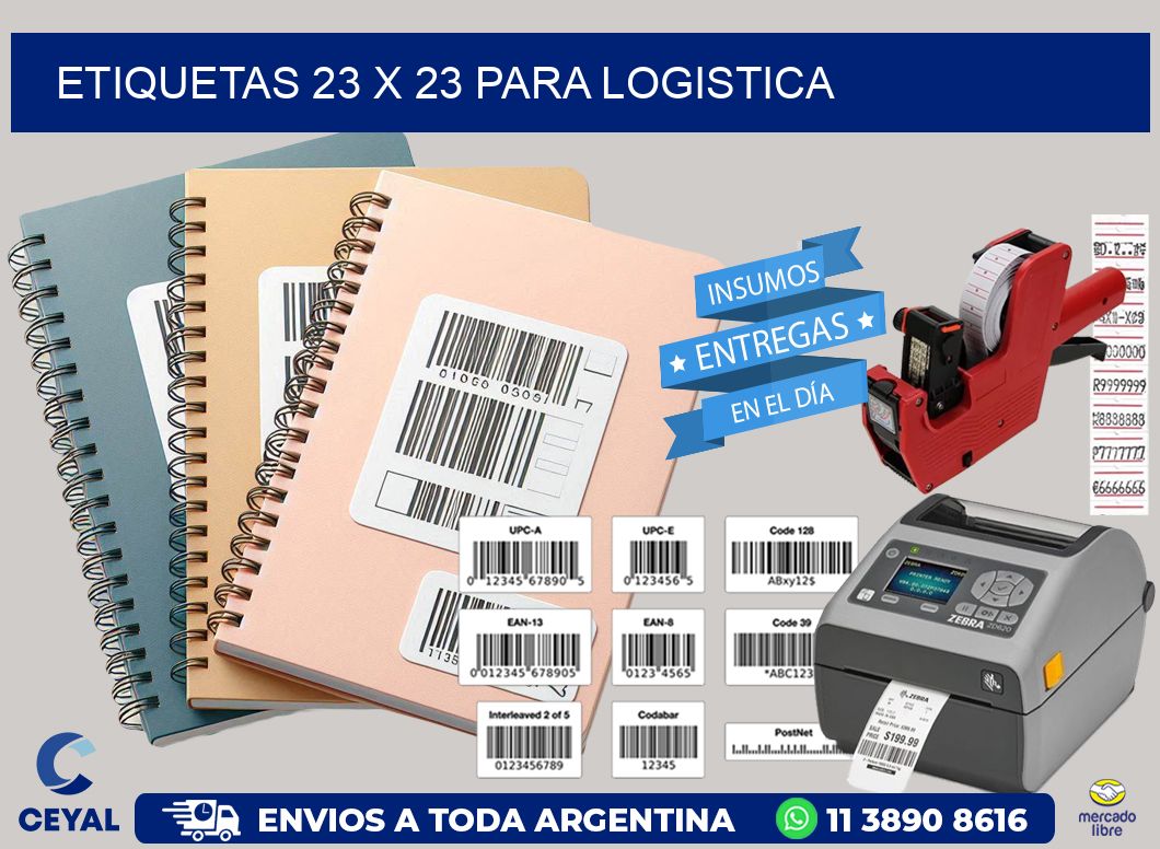 ETIQUETAS 23 x 23 PARA LOGISTICA