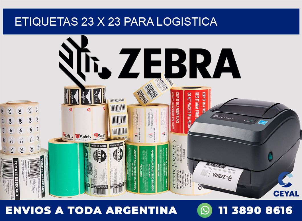 ETIQUETAS 23 x 23 PARA LOGISTICA