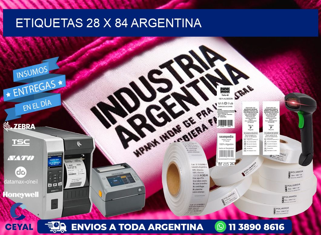 ETIQUETAS 28 x 84 ARGENTINA
