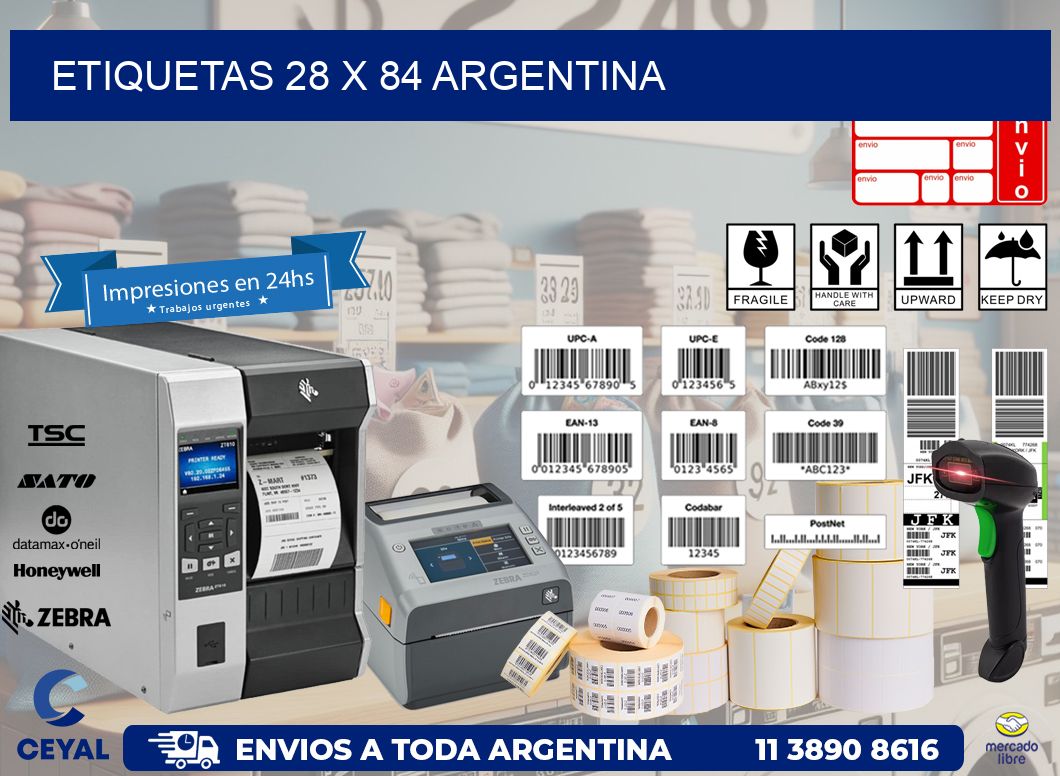 ETIQUETAS 28 x 84 ARGENTINA