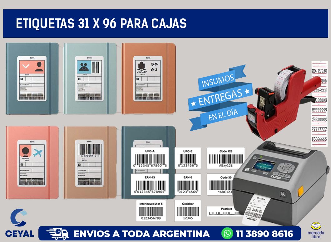 ETIQUETAS 31 x 96 PARA CAJAS