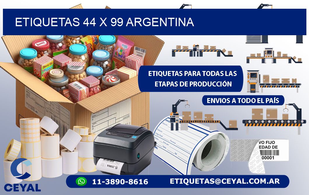 ETIQUETAS 44 x 99 ARGENTINA