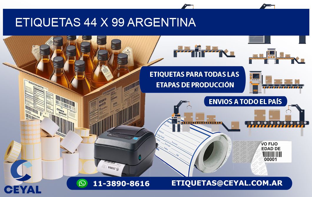 ETIQUETAS 44 x 99 ARGENTINA
