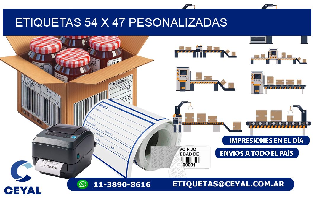 ETIQUETAS 54 x 47 PESONALIZADAS