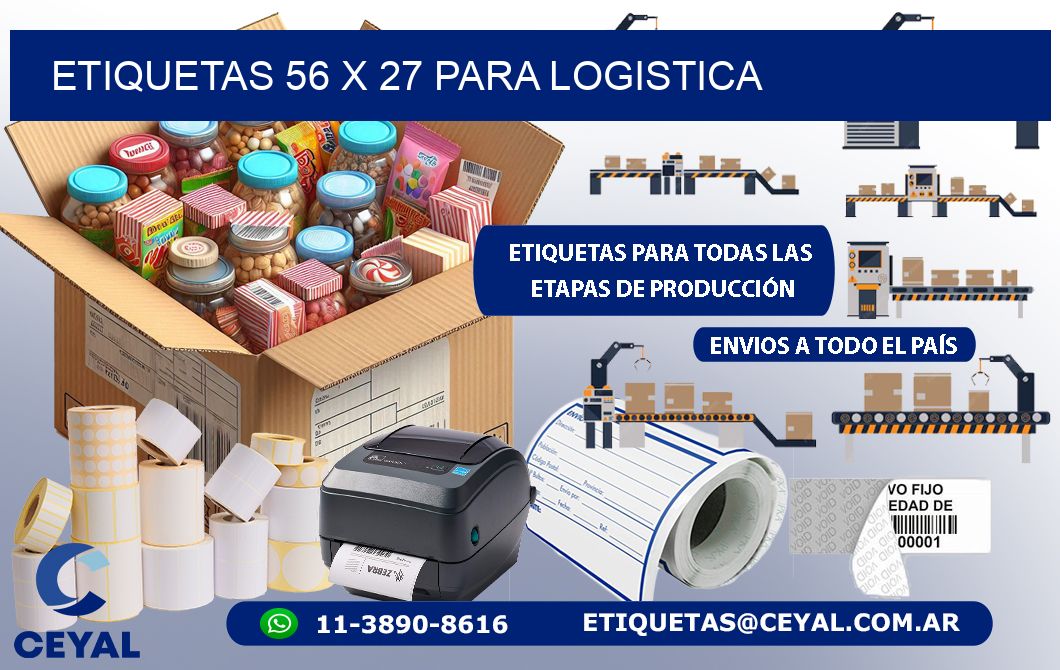 ETIQUETAS 56 x 27 PARA LOGISTICA