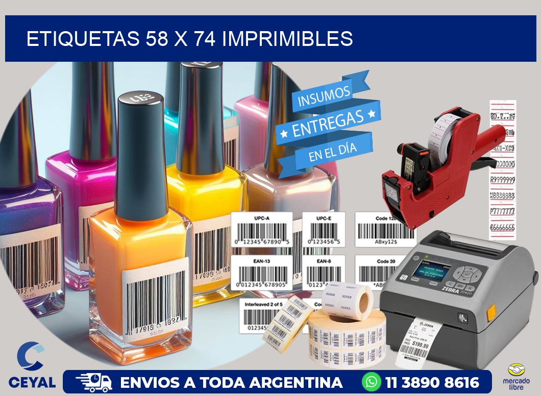 ETIQUETAS 58 x 74 IMPRIMIBLES