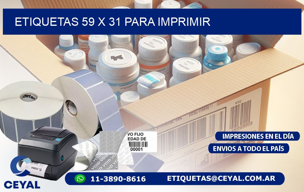 ETIQUETAS 59 x 31 PARA IMPRIMIR