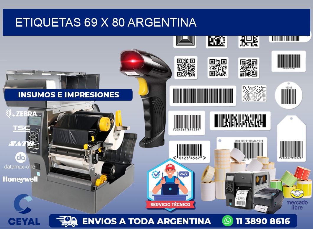 ETIQUETAS 69 x 80 ARGENTINA