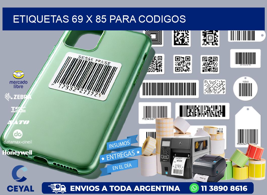ETIQUETAS 69 x 85 PARA CODIGOS