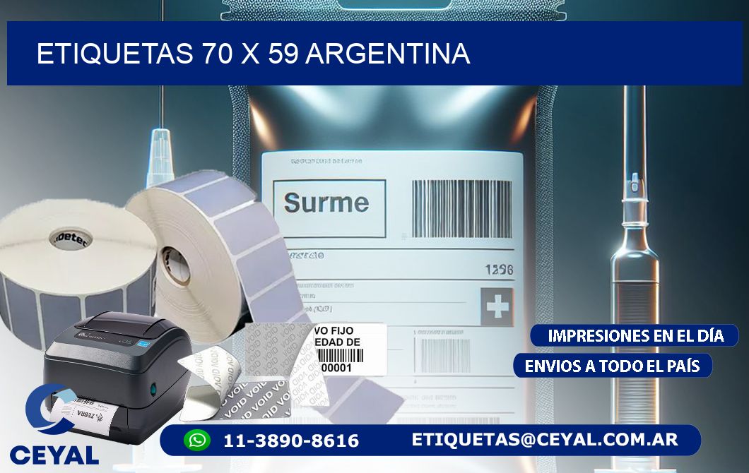 ETIQUETAS 70 x 59 ARGENTINA