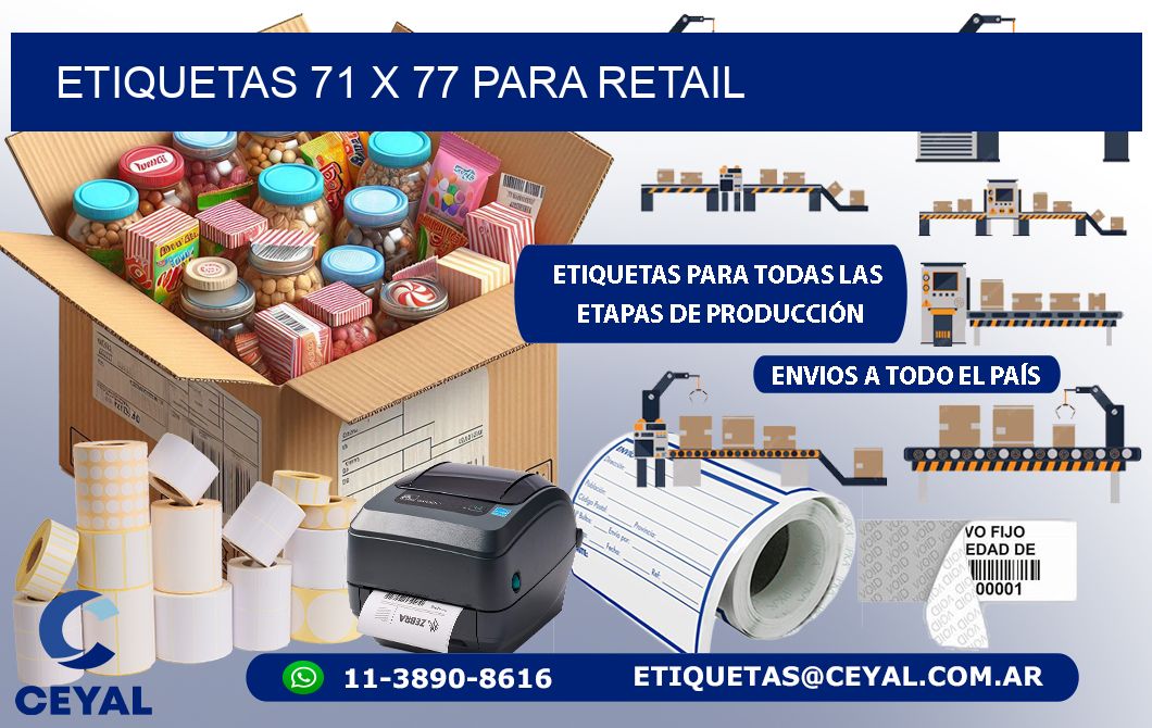 ETIQUETAS 71 x 77 PARA RETAIL