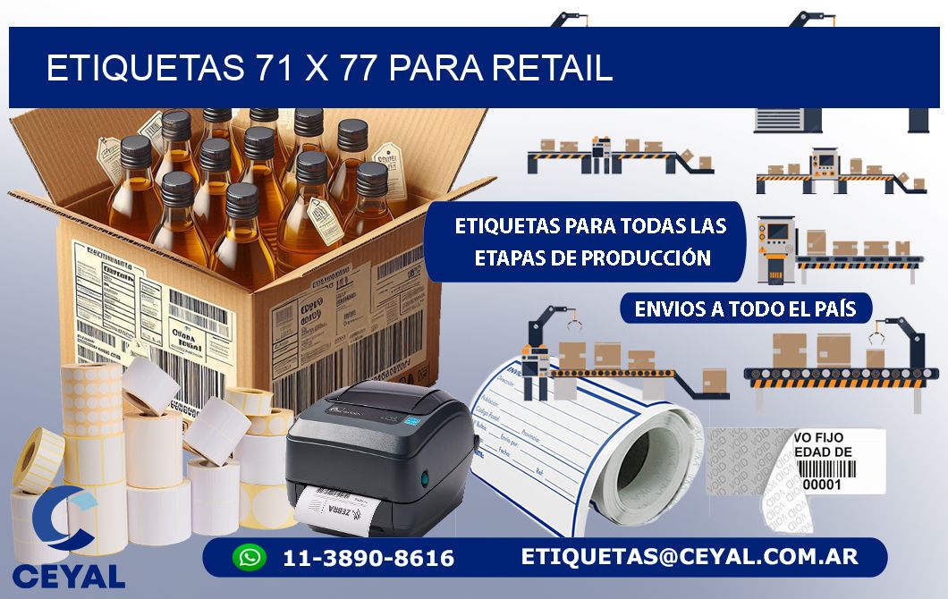 ETIQUETAS 71 x 77 PARA RETAIL