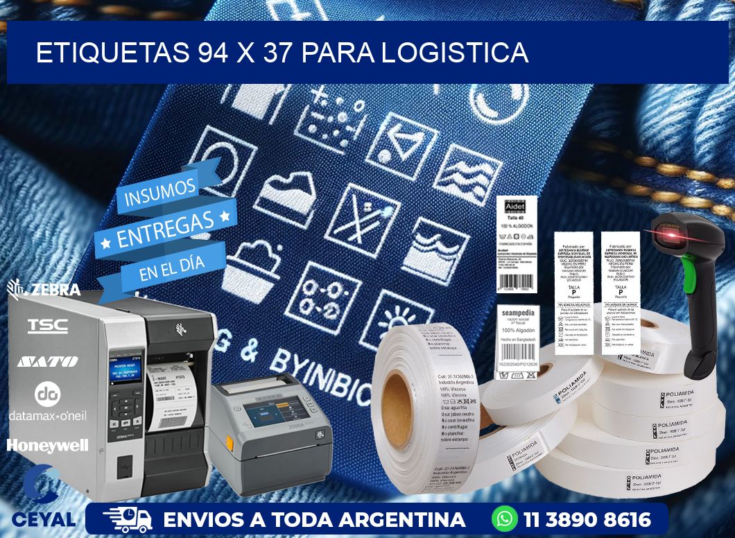 ETIQUETAS 94 x 37 PARA LOGISTICA