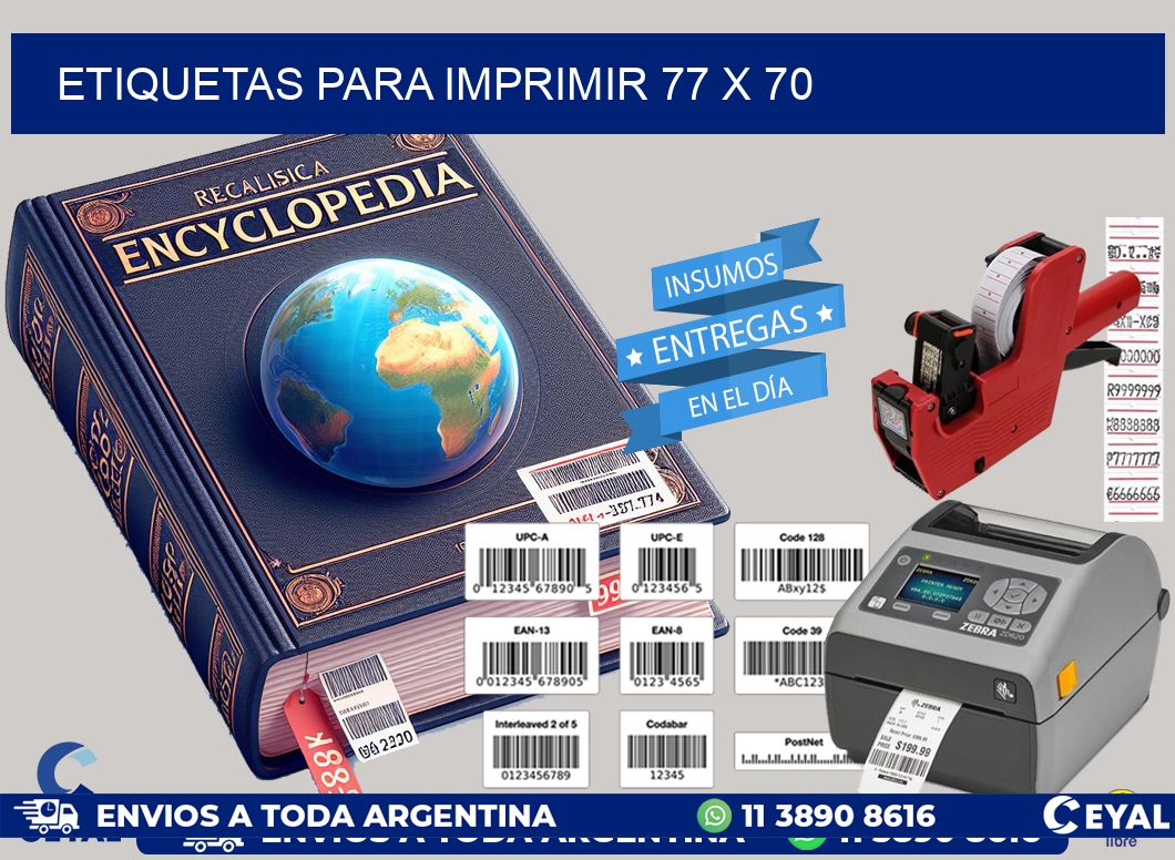etiquetas para imprimir 77 x 70