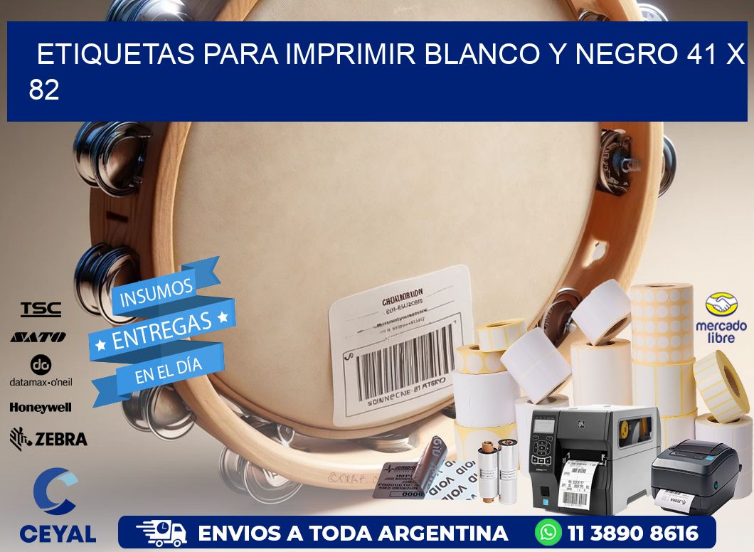 etiquetas para imprimir blanco y negro 41 x 82