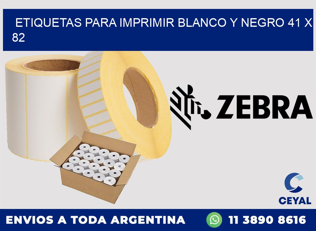 etiquetas para imprimir blanco y negro 41 x 82