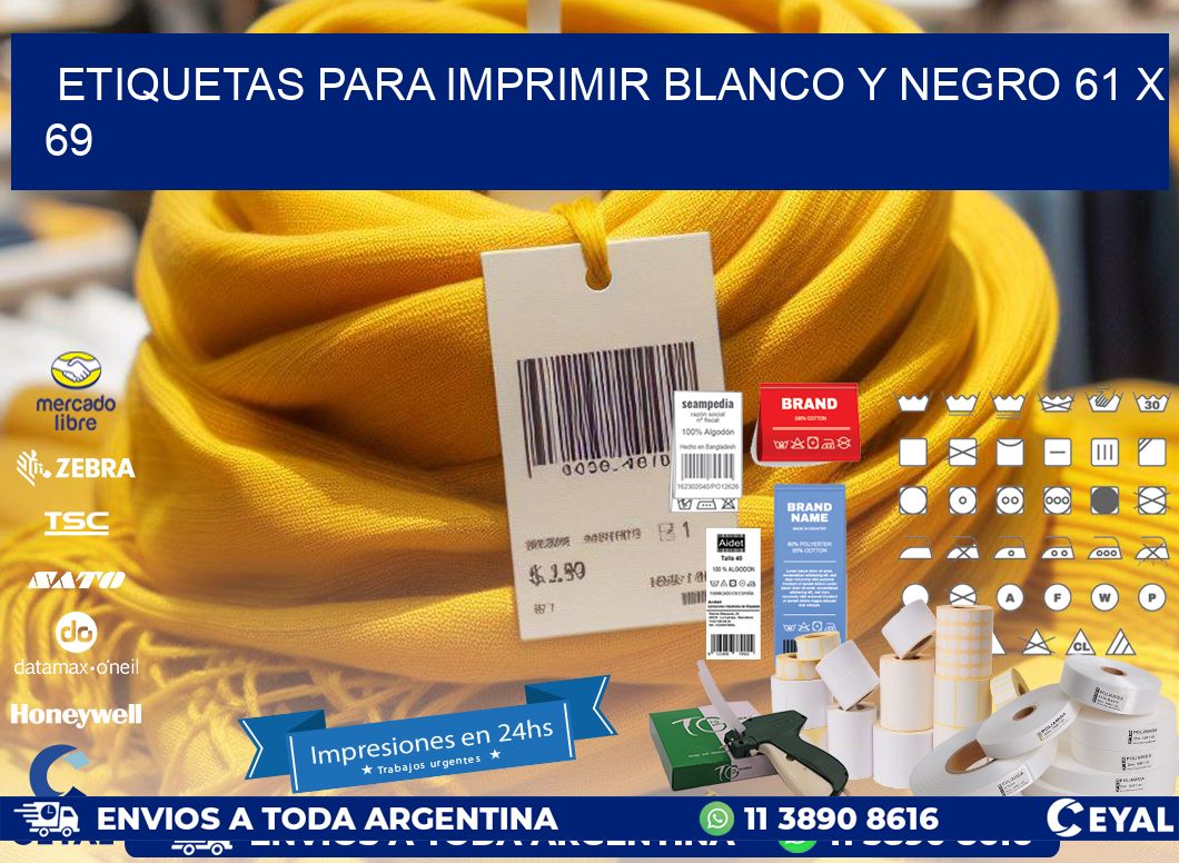 etiquetas para imprimir blanco y negro 61 x 69