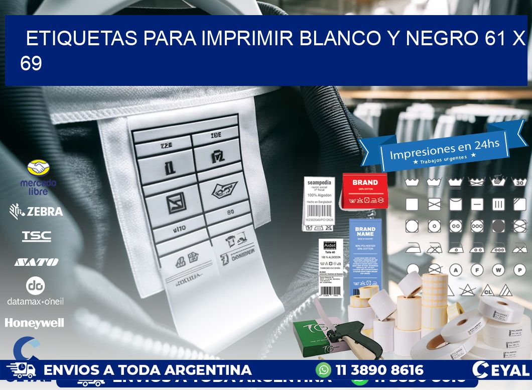etiquetas para imprimir blanco y negro 61 x 69