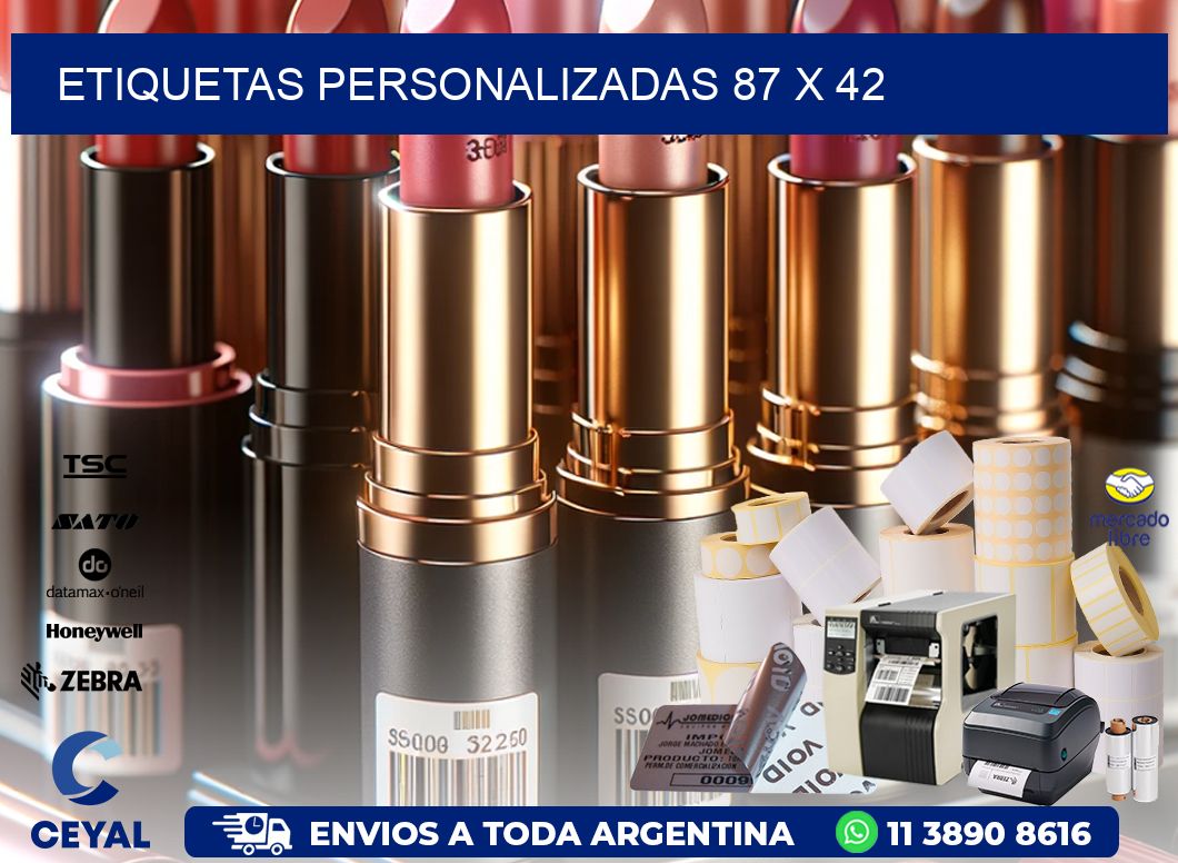 etiquetas personalizadas 87 x 42