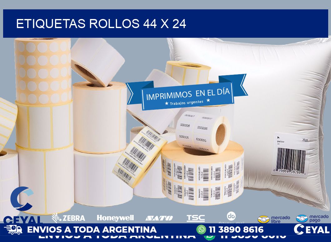 etiquetas rollos 44 x 24