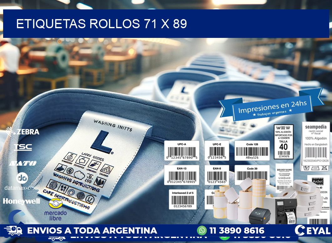 etiquetas rollos 71 x 89