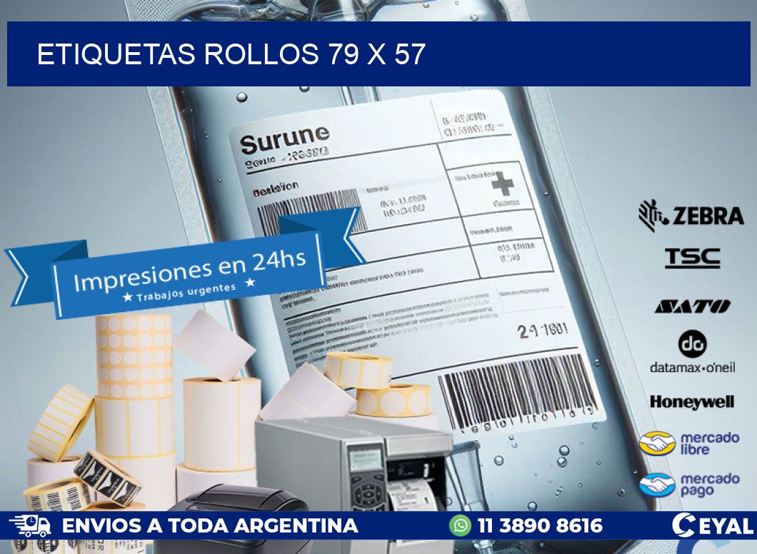 etiquetas rollos 79 x 57