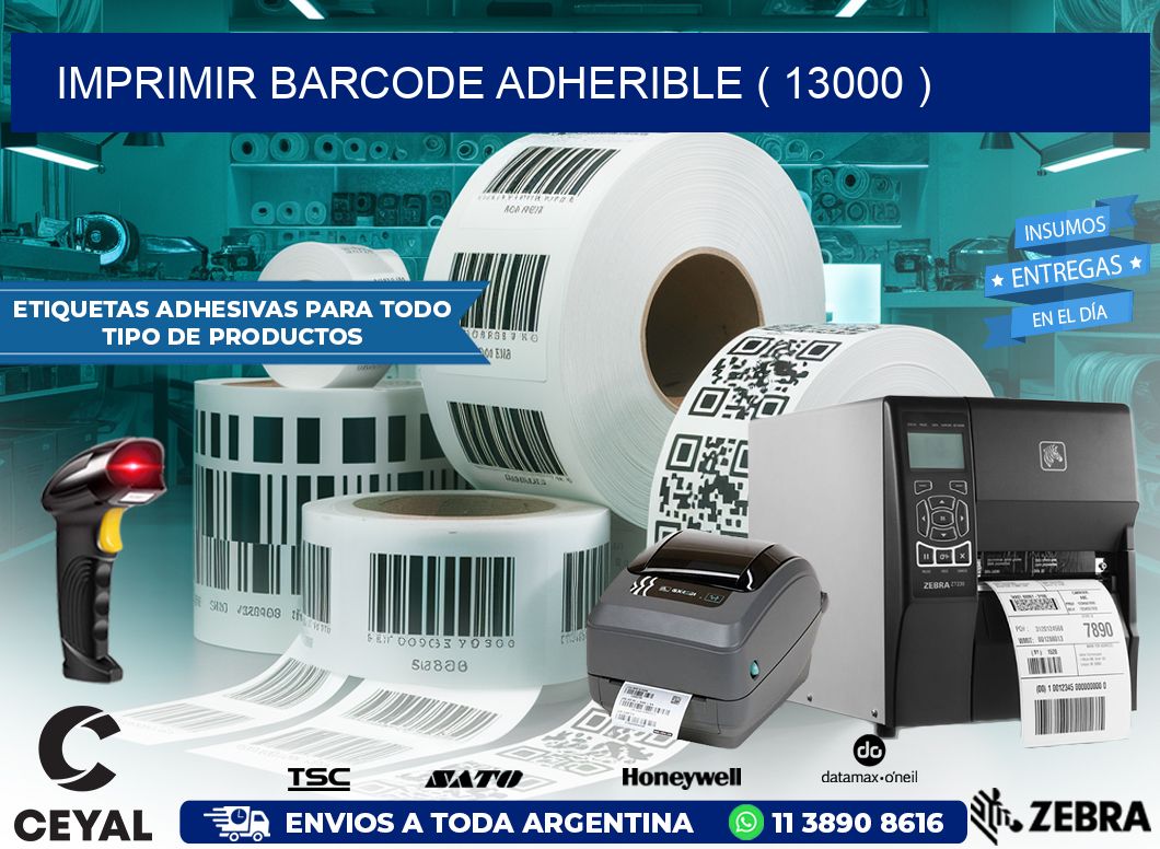 IMPRIMIR BARCODE ADHERIBLE ( 13000 ) - Etiquetado Textil