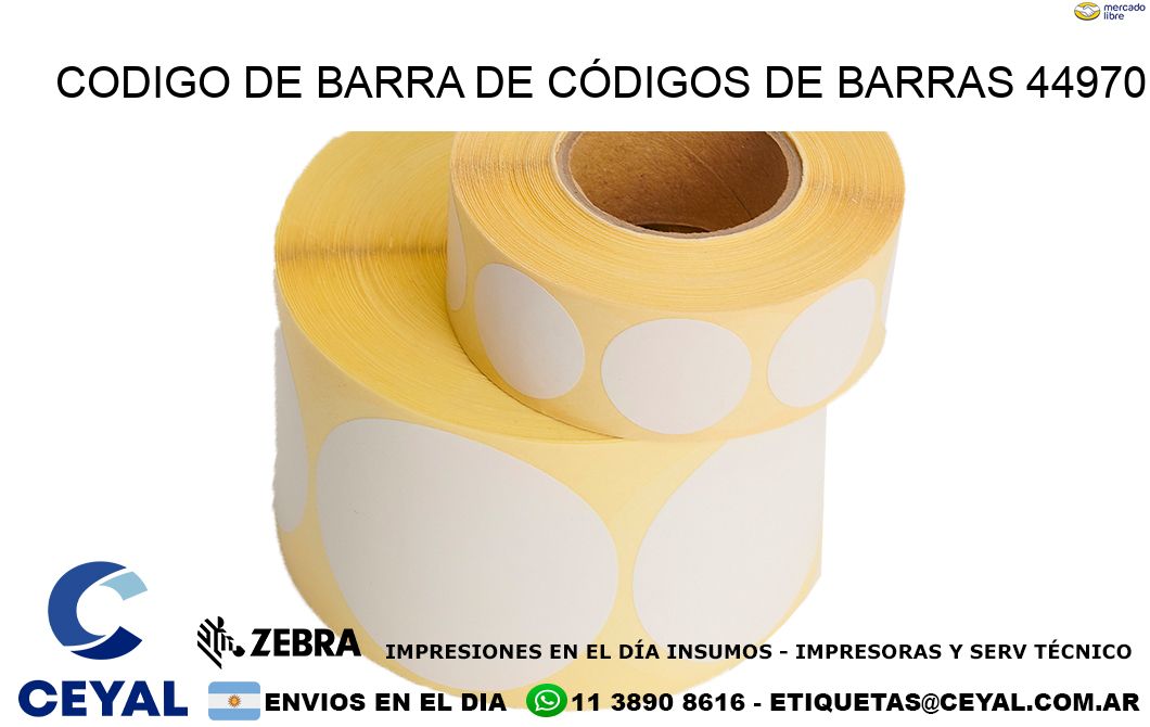 CODIGO DE BARRA DE CÓDIGOS DE BARRAS 44970