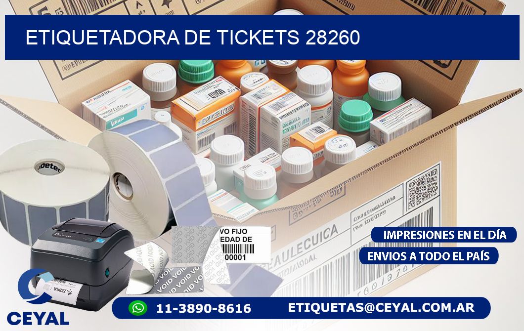 ETIQUETADORA DE TICKETS 28260