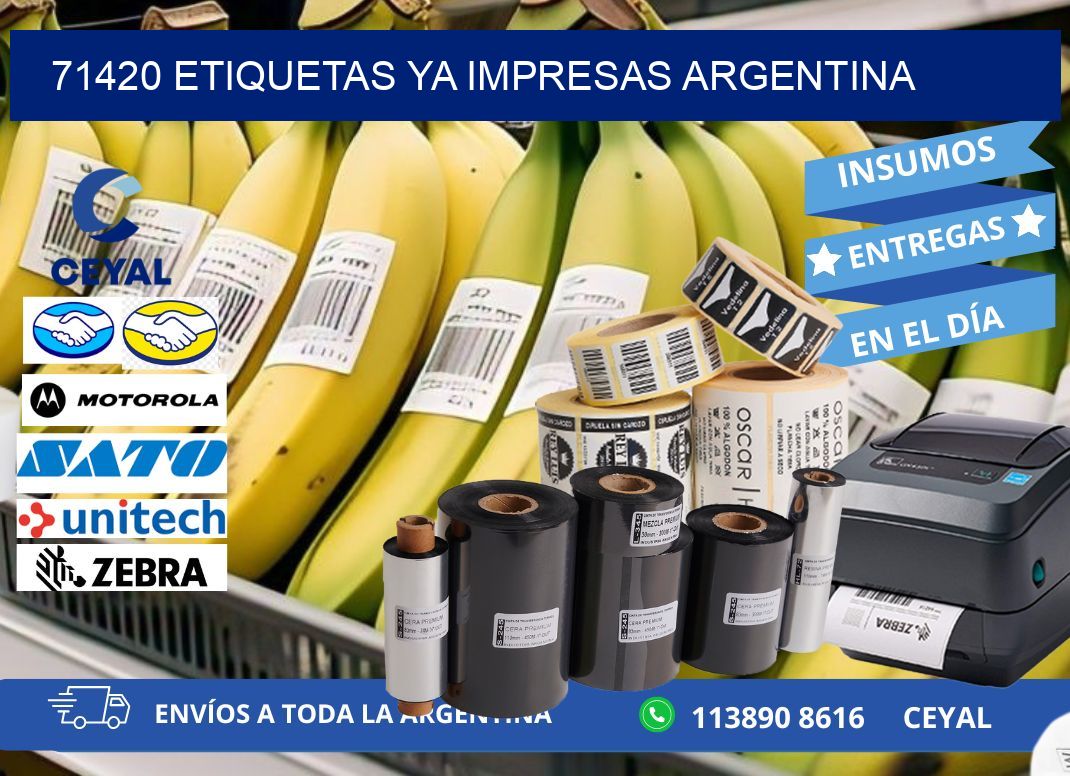 71420 ETIQUETAS YA IMPRESAS ARGENTINA