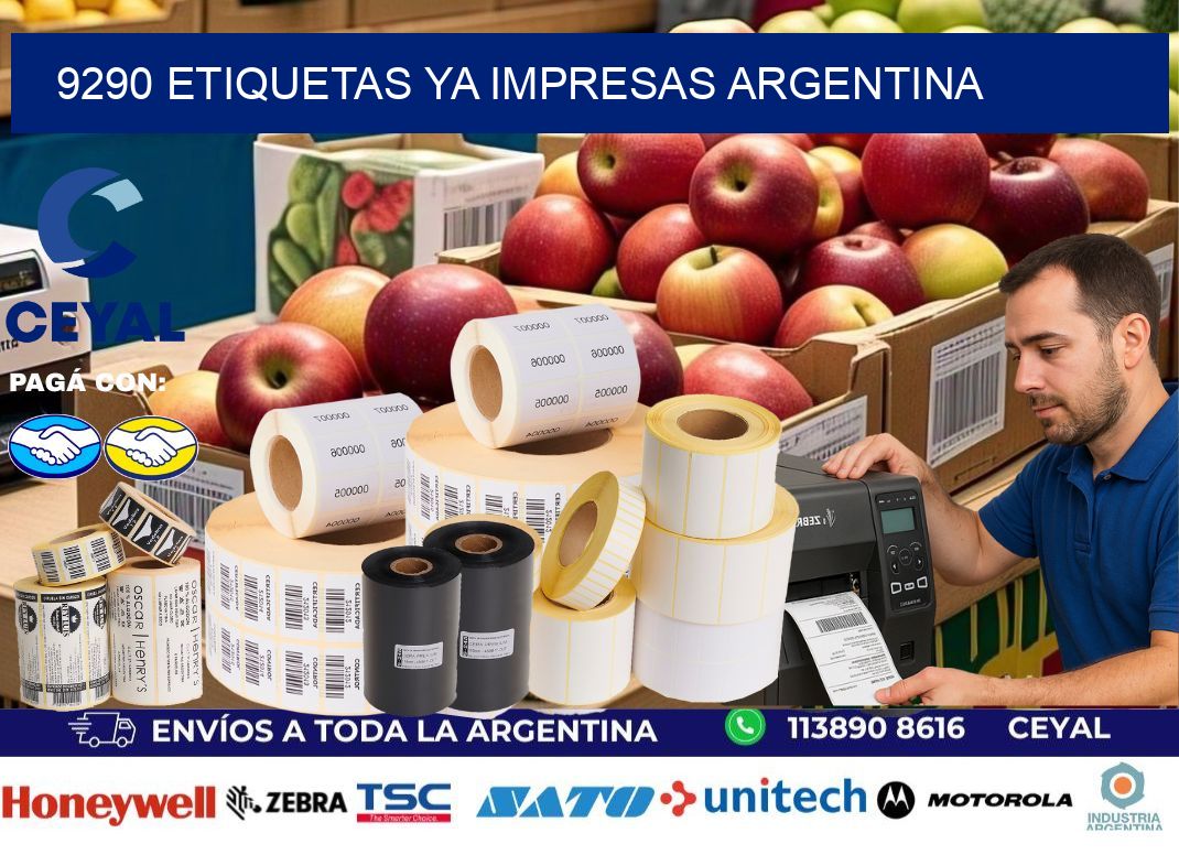 9290 ETIQUETAS YA IMPRESAS ARGENTINA