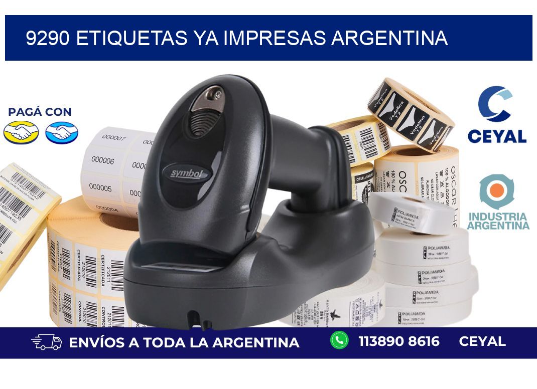 9290 ETIQUETAS YA IMPRESAS ARGENTINA