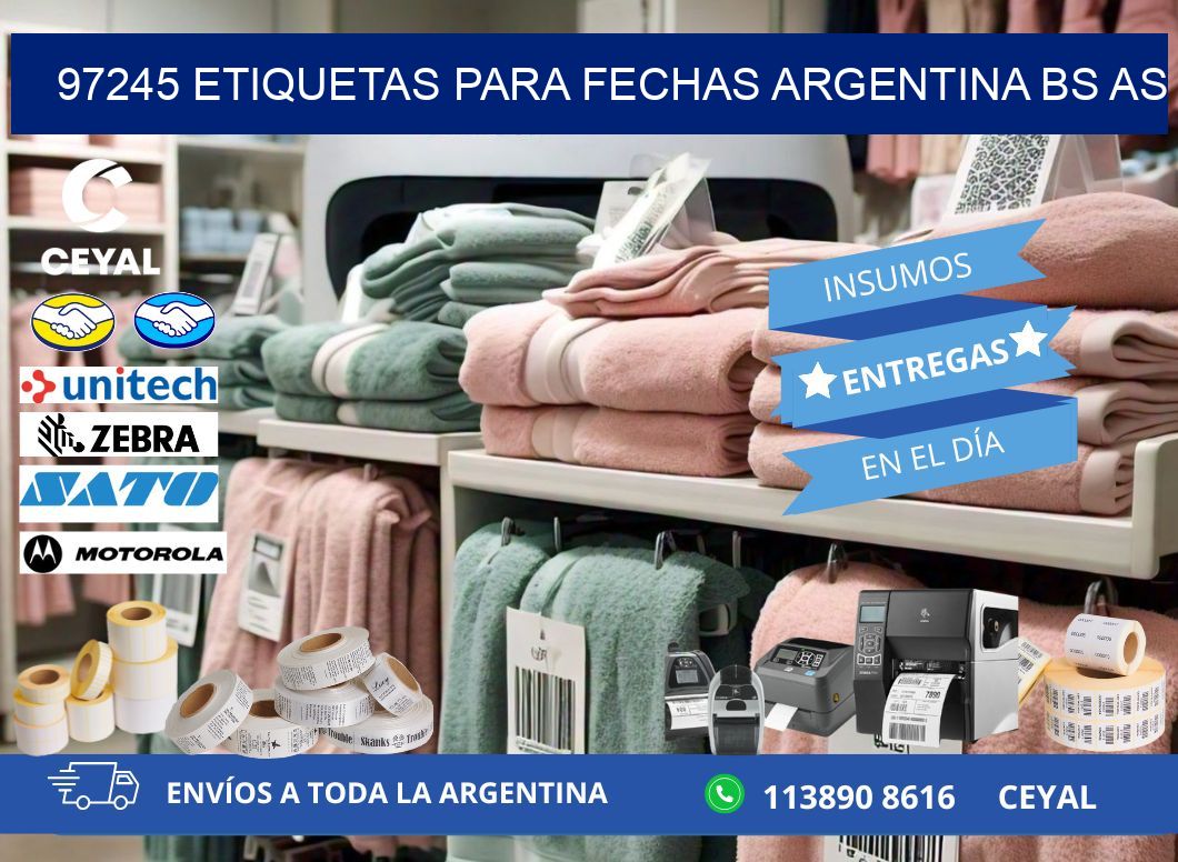 97245 ETIQUETAS PARA FECHAS ARGENTINA BS AS