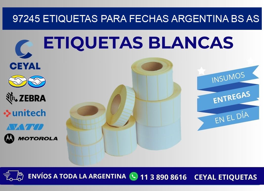 97245 ETIQUETAS PARA FECHAS ARGENTINA BS AS
