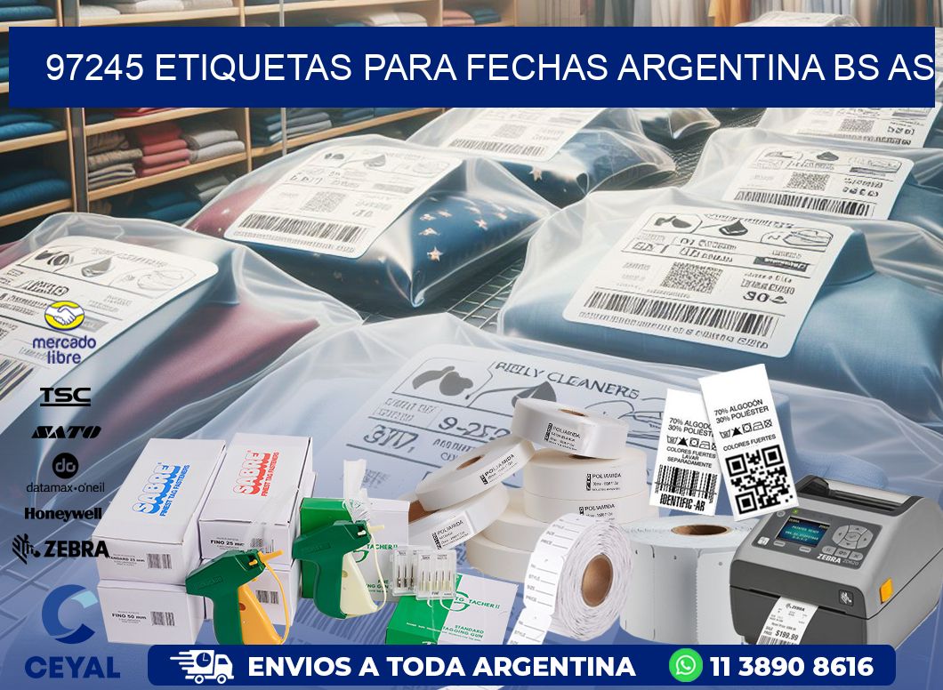 97245 ETIQUETAS PARA FECHAS ARGENTINA BS AS