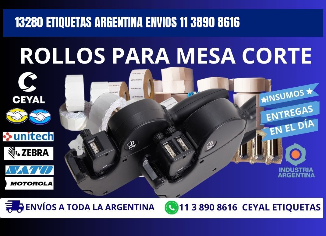 13280 ETIQUETAS ARGENTINA ENVIOS 11 3890 8616