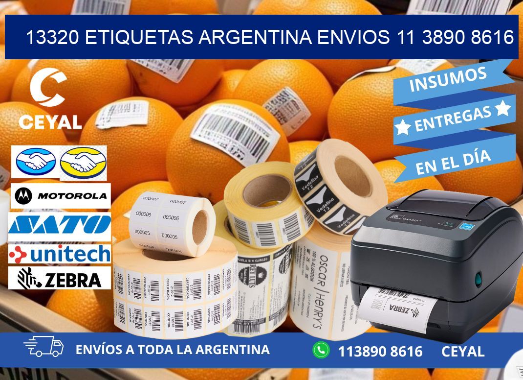 13320 ETIQUETAS ARGENTINA ENVIOS 11 3890 8616