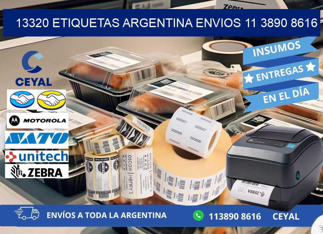 13320 ETIQUETAS ARGENTINA ENVIOS 11 3890 8616