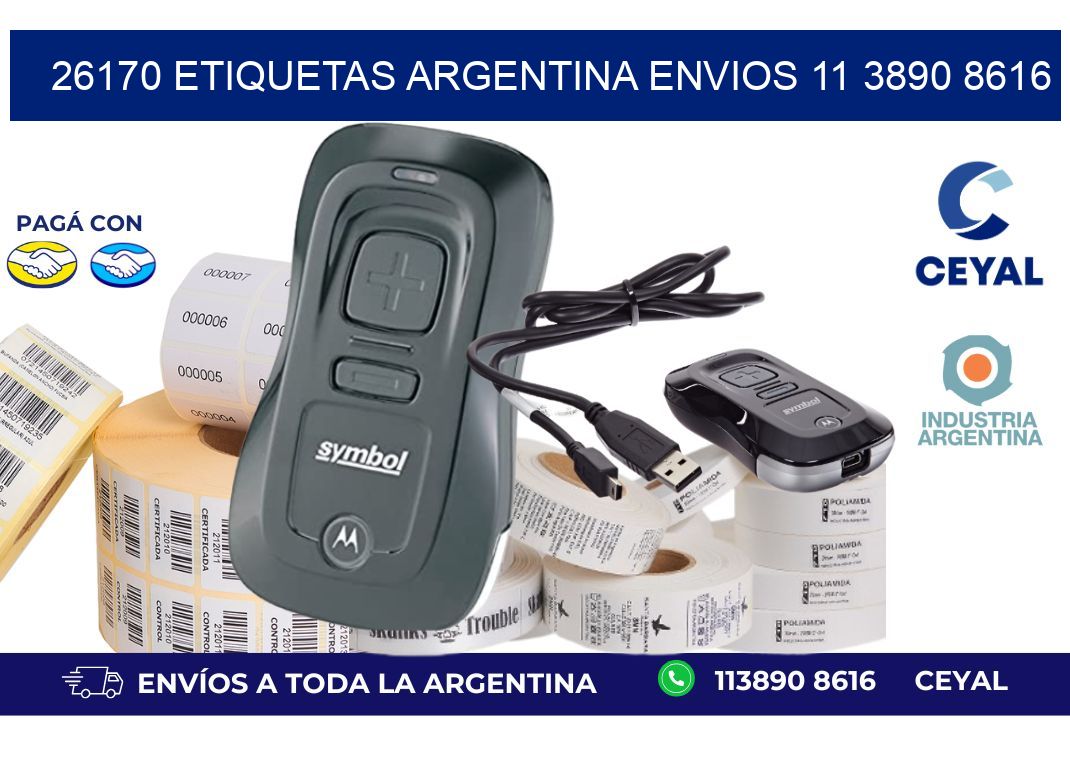 26170 ETIQUETAS ARGENTINA ENVIOS 11 3890 8616