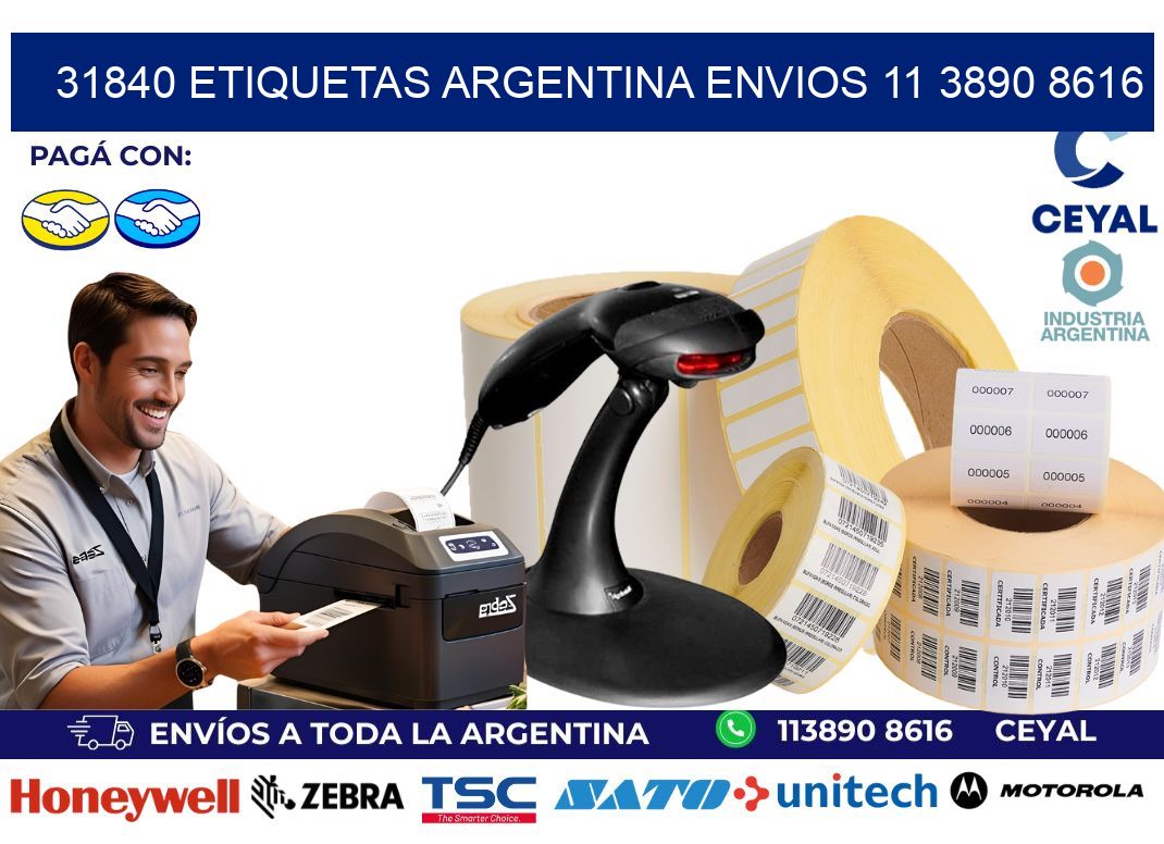 31840 ETIQUETAS ARGENTINA ENVIOS 11 3890 8616