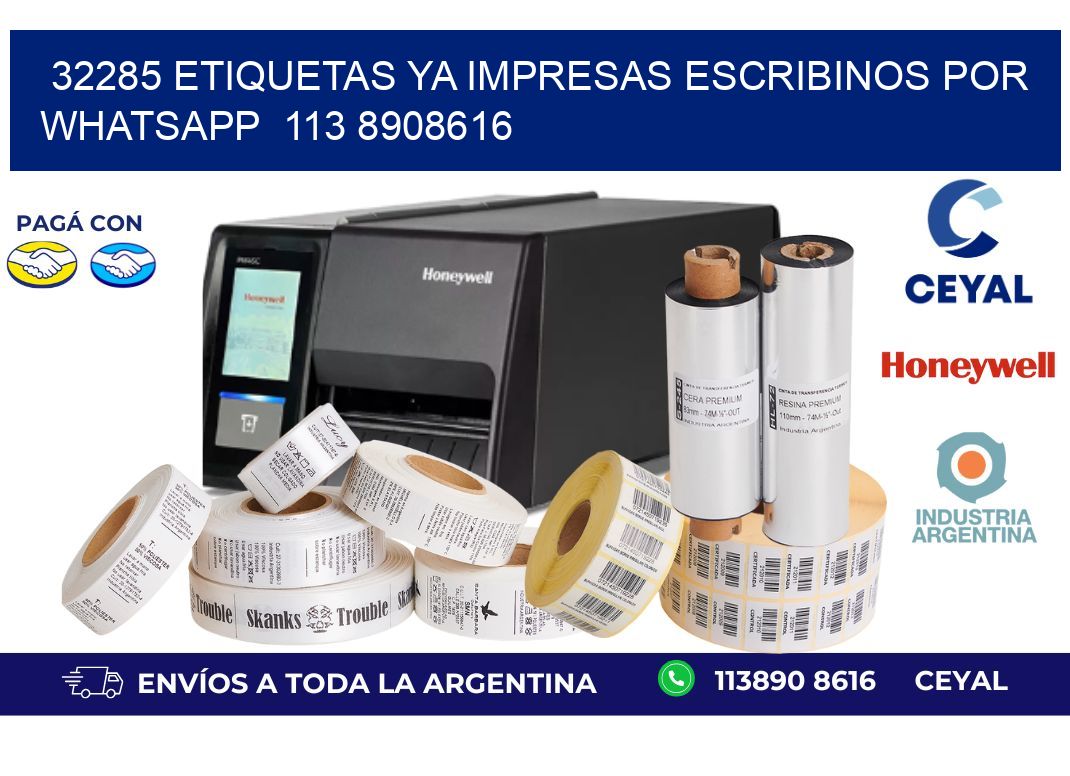 32285 ETIQUETAS YA IMPRESAS ESCRIBINOS POR WHATSAPP 113 8908616