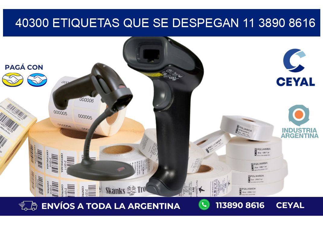 40300 ETIQUETAS QUE SE DESPEGAN 11 3890 8616
