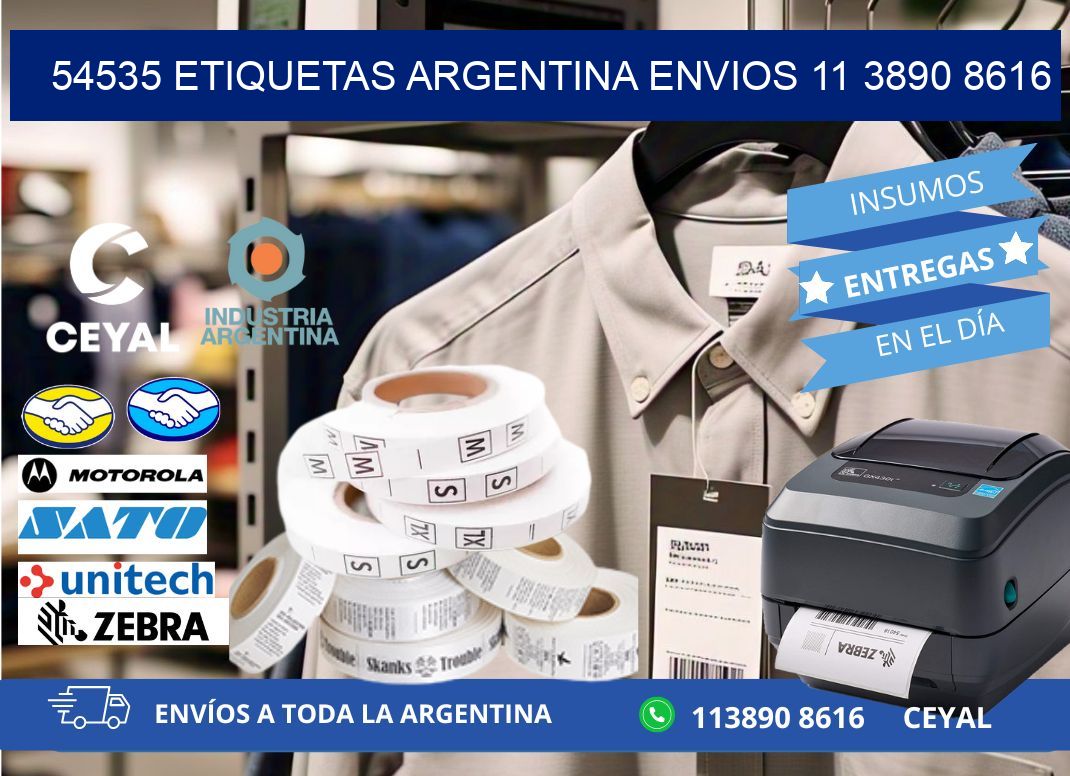 54535 ETIQUETAS ARGENTINA ENVIOS 11 3890 8616