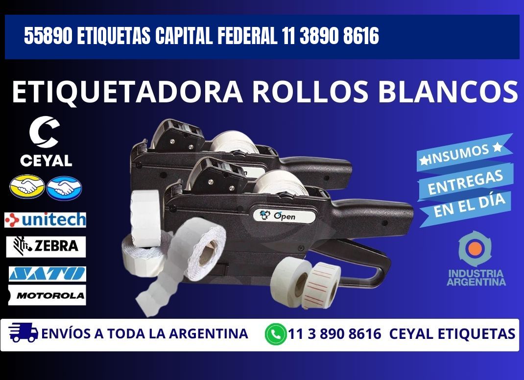 55890 ETIQUETAS CAPITAL FEDERAL 11 3890 8616