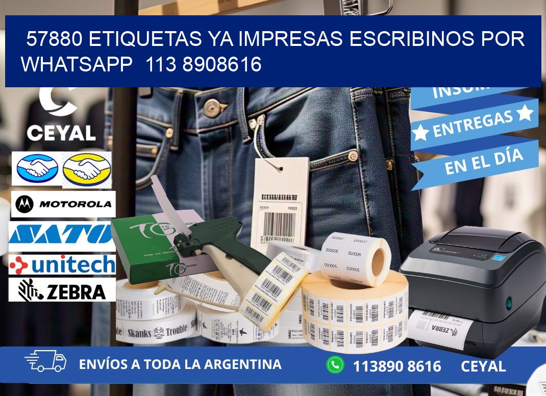 57880 ETIQUETAS YA IMPRESAS ESCRIBINOS POR WHATSAPP 113 8908616