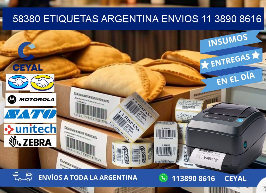 58380 ETIQUETAS ARGENTINA ENVIOS 11 3890 8616