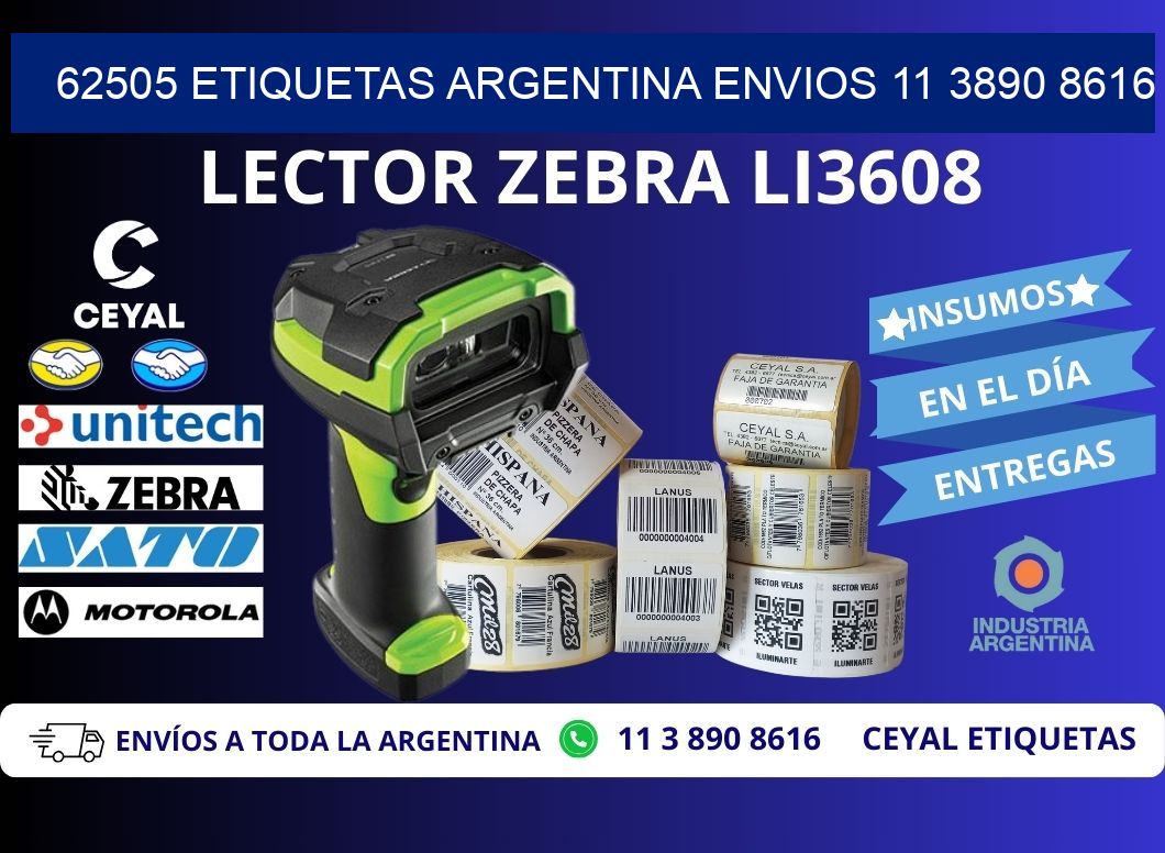 62505 ETIQUETAS ARGENTINA ENVIOS 11 3890 8616