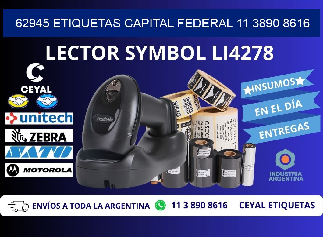 62945 ETIQUETAS CAPITAL FEDERAL 11 3890 8616