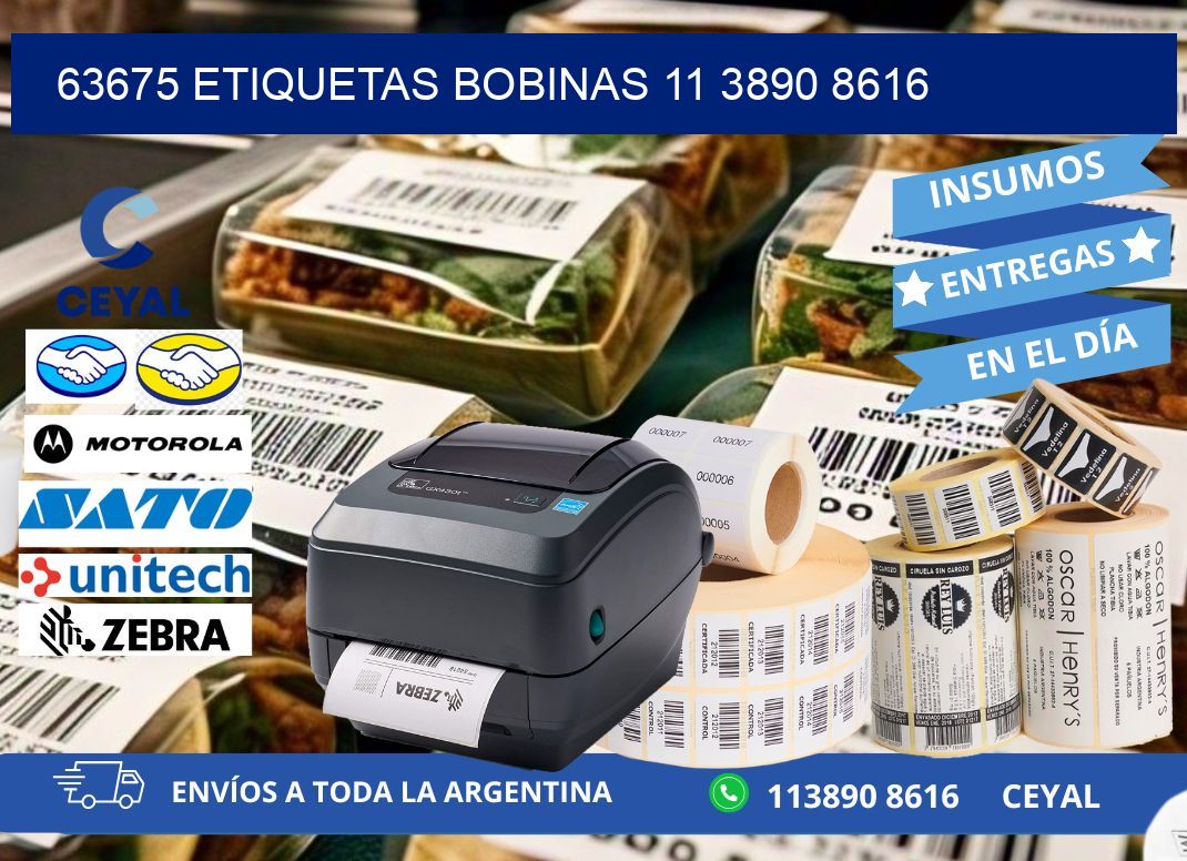 63675 ETIQUETAS BOBINAS 11 3890 8616